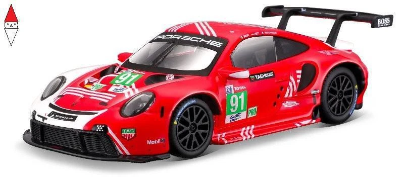 BBURAGO MODELLO PORSCHE 911 RSR LM 2020 - BIANCO/ROSSO 1 24