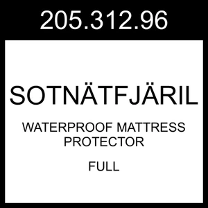 IKEA SOTNATFJARIL SOTNÄTFJÄRIL Waterproof Mattress Protector Full 205.312.96 - Picture 1 of 1