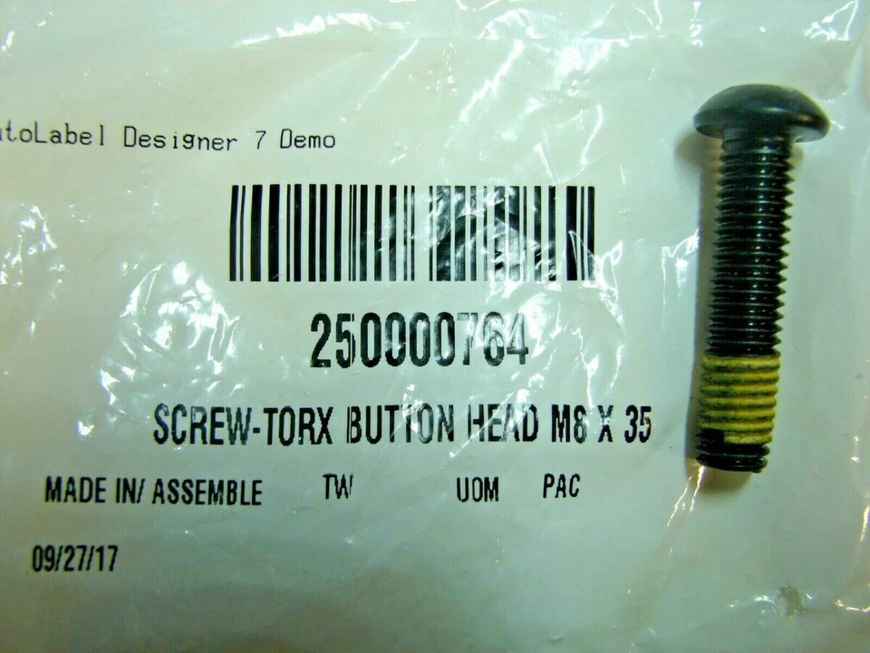 BRP Ski-Doo Can-Am OEM Tornillo-Torx Cabeza de botón M8 X 35 250000764 CANTIDAD2 Foto 1 de 4