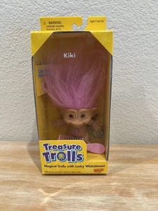 1998 Galoob Toys Kiki Treasure Trolls Doll - Pink Hair and Pink Stone - Picture 1 of 6