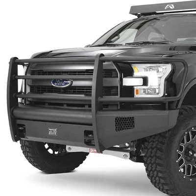 For Ford F-150 15-17 Bumper Black Steel Elite Full Width Black Powder Coated - Imagem 1 de 4