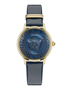 Versace Womens  IP Yellow Gold 38mm Strap Fashion Watch - Picture 1 of 5