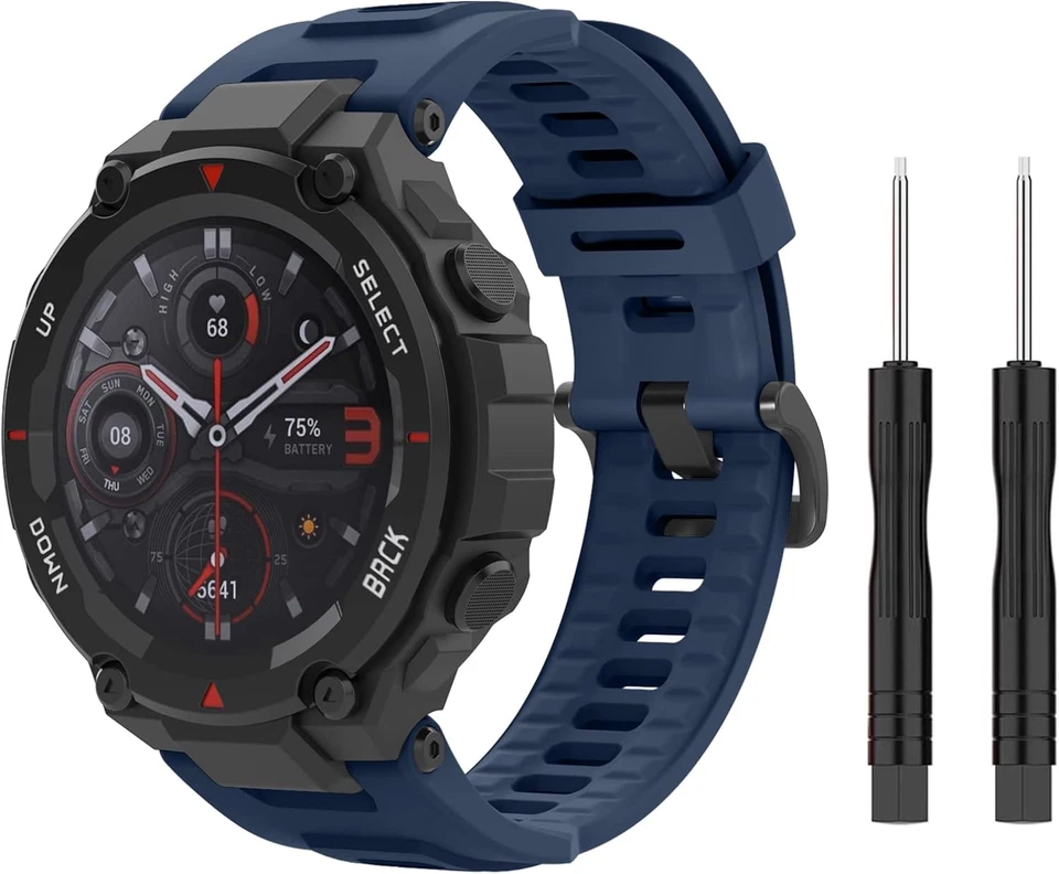 Moko Watch Band Compatible with Amazfit T-Rex/T-Rex Pro Smartwatch Soft Silicon