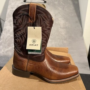 Ariat Stiefel Herren Größe 10D Braun Heritage 4LR Duratread Eckige Zehe Western Cowboy - Bild 1 von 9
