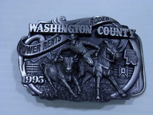 Gürtelschnalle Washington County Oregon Power Rents Rodeo 1993 Fair Commemorative - Bild 1 von 6