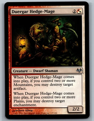 Magic The Gathering Eventide Duergar Hedge-Mage #137/180 MTG TCG CCG - Image 1 of 2