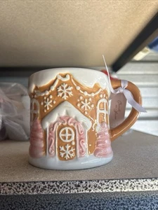 Taza Casa Pan de Jengibre Nueva con Etiquetas Rosa Pastel - Imagen 1 de 4