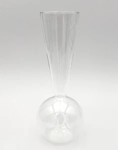 HAND BLOWN CLEAR GLASS BUD VASE SCANDINAVIAN STYLE - Picture 1 of 6