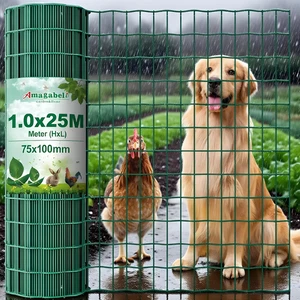Amagabeli 1M X 25M Rete Metallica Zincata Plastificata RAL6005 Elettrosaldata pe - Foto 1 di 12