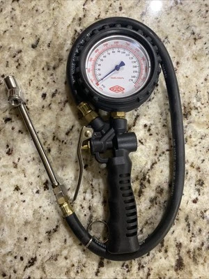 Dual Chuck Air Tire Inflator 170 PSI W/Dial Gauge Inflate Car Truck RV - Image 1 of 4