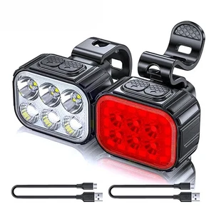 550LM Luz Bicicleta Lámpara Delantera USB Recargable Bicicleta Luz Impermeable Faro - Imagen 1 de 15