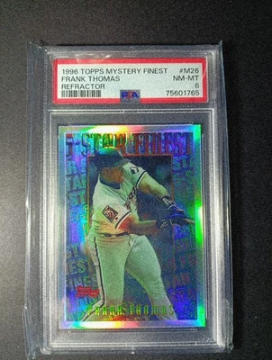 1996 FRANK THOMAS TOPPS MYSTERY FINEST REFRACTOR #M21 PSA🙄8 🔥👀 - Image 1 of 4