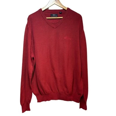 Callaway Sport Burgundy V-Neck Sweater Size XLarge - Image 1 of 4