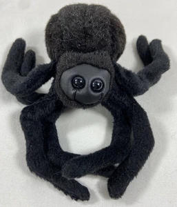 Folkmanis Black Spider 6" Puppet Plush Stuffed Animal Halloween Animal - Picture 1 of 5