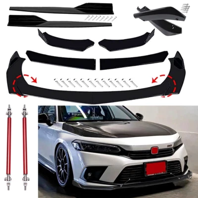 Glossy Black Front Bumper Lip Splitter Lower Spoiler Body Kit For Honda Passport Foto 1 de 4