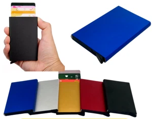 Billetera Portatarjetas Metal de Crédito RFID Bloqueo Delgado Hombres Dinero Bolsillo Regalo de Navidad - Imagen 1 de 13