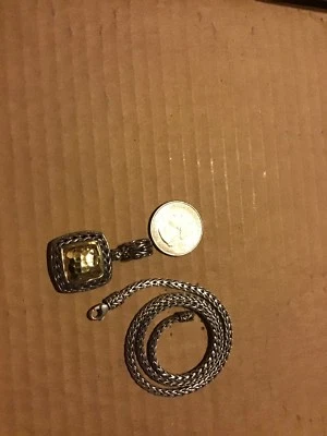 John Hardy Sterling Silver .925 Wheat Necklace With 22k Gold Pendant - Image 1 of 4