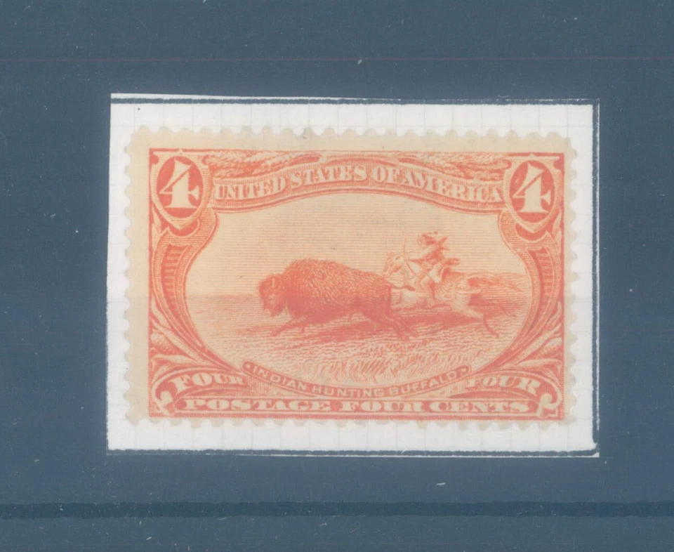 USA 1898 4 cents Indian hunting buffalo orange MNG - Image 1 of 1