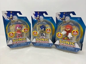 Lot Of 3 Sonic The Hedgehog Mini Action Figures Sonic Amy & Knuckles - Picture 1 of 5