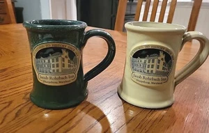 Set of 2 Deneen Pottery USA, Jacob Rohrbach Inn Sharpsburg, MD, Tan & Green - Picture 1 of 6
