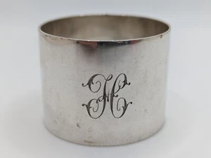 Antique English Sterling Silver Napkin Ring(s) "H" initial engraving, d. 1922 - Picture 1 of 4