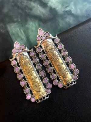 Dual Tone Ethnic Party wear Earring - Image 1 of 2