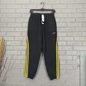 $58 Boys Size M Adidas x Lego Classic Track Pants H26667 Medium Black Yellow - Picture 1 of 16