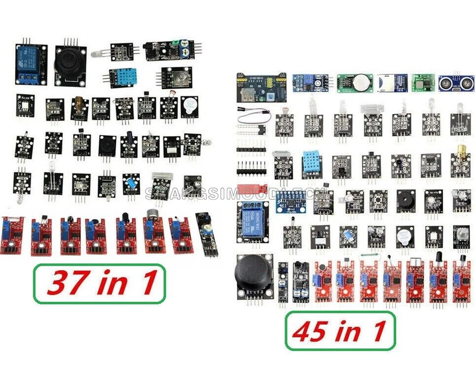 45 in 1/37 in 1 Sensor Module Starter Kit Set For Arduino Raspberry Pi Education - Bild 1 von 1