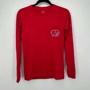 Women's Ivory Ella Red Long Sleeve Winter Christmas Save Elephants Size XS - Picture 1 of 3