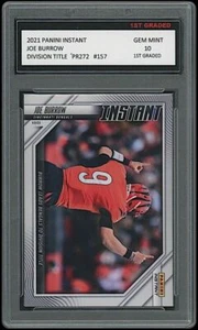 TARJETA JOE BURROW 2021 PANINI INSTANTÁNEO 1ER GRADO 10 CINCINNATI BENGALS/LSU #157 - Imagen 1 de 2