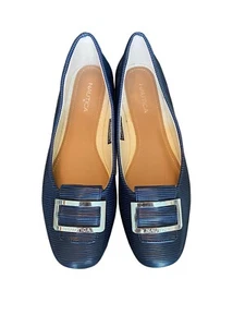 Nautica NWOT Navy Blue  Caravel Sz 8 Slip On Classic Ballet Driving Flat Shoes - Picture 1 of 8