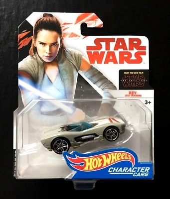 🎬👧🏻Hot Wheels Star Wars Character Cars REY Jedi Training Vehicle (2017) New! - Image 1 of 4