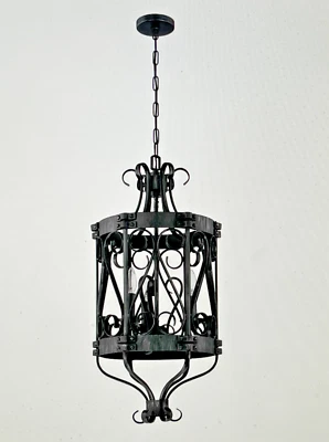 Jeremiah Ellsworth 37933-CHL 3-Light Foyer Chandelier in Charcoal M105 L20 - Image 1 of 4