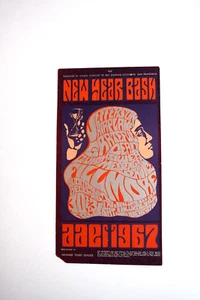 Bill Graham 1967 Año Nuevo Bash SF Jefferson Avión Grateful Dead Handbill - Imagen 1 de 2