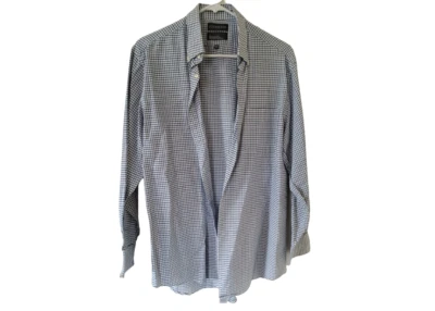 Hombre Covington Cuadros Abotonados Mediano Blanco Azul/Negro Rayas Foto 1 de 3