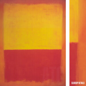 32W"x40H" NUMBER 12, 1954 by MARK ROTHKO - ORANGE YELLOW RED CHOICES of CANVAS