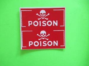PEGATINA VINTAGE DE CALAVERA VENENOSA/HUESOS CRUZADOS AÑOS 80 SIN USAR RARA PUNK HEAY METAL - Imagen 1 de 2