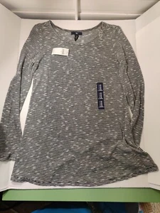 The Gap Damen Pullover XS schwarz-weiß gestreift Pulli Rundhals Langarm - Bild 1 von 12