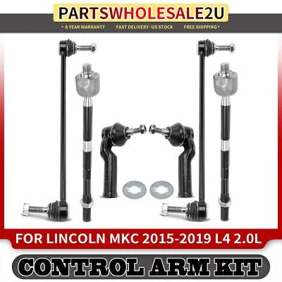 6 件前稳定杆链接和领带杆端适用于林肯 MKC 2015 - 2019 ES800954 — 第 1/4 张图片