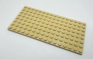 Lego Plate Thin Block Dark Tan 8 X 16 - Picture 1 of 3