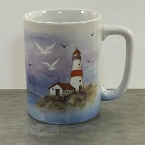 Otagiri Coffee Mug Cup Lighthouse Sailboats Ocean Islands - Picture 1 of 5