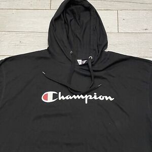 Champion Hoodie Mens 2XLT Black Lightweight Pullover Long Sleeve Pocket NWT