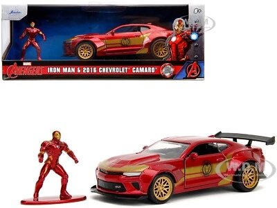 2016 CHEVROLET CAMARO & IRON MAN FIGURE "THE AVENGERS" 1/32 MODELS BY JADA 30309 - Image 1 of 4