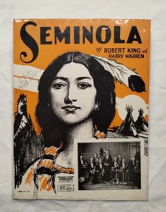 Seminola by Robert King and Harry Warren 1925 Vintage Sheet Music - Picture 1 of 8