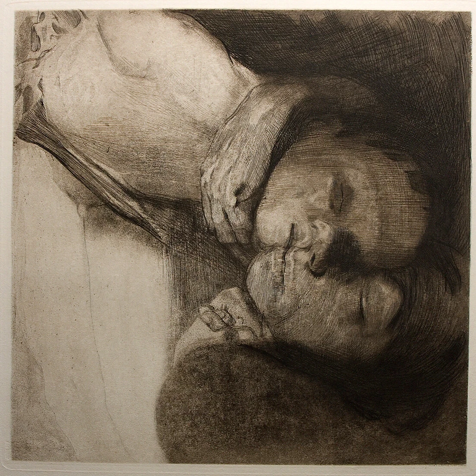 KATHE KOLLWITZ DEATH MOTHER AND THE KID 1910 Giclée Prints Fine canvas - Image 1 of 1