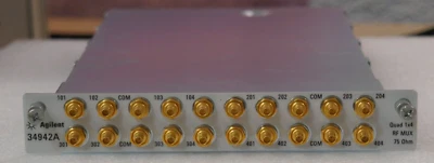 Agilent Keysight 34942A For 34980A Quad 1x4 RF Multiplexer 75 Ohm QTY AVAIL - Image 1 of 2