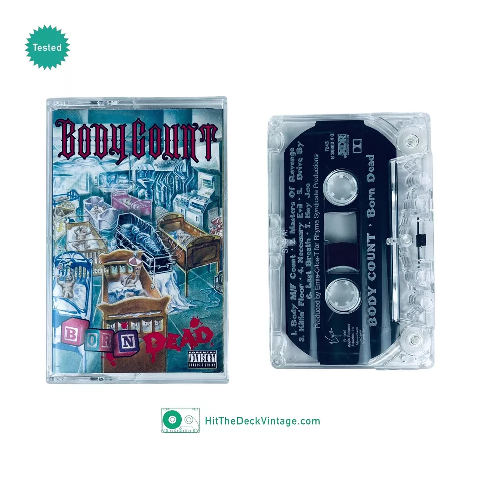 Body Count – Born Dead Cassette Tape (1994) Ice T, Metal TESTED - Image 1 of 2