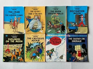 Adventures of TinTin 8x Paperback TPB/Graphic Novel Lot Herge Little Brown - Picture 1 of 23