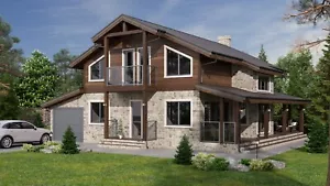 43’x48’ 3 Beds, 2 Baths Modern House Architectural Build Plans PDF Download - Picture 1 of 21