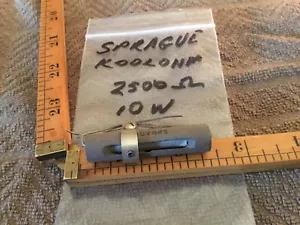 1 Vintage Sprague Koolohm 2500 Ohm 10 Watt Keramik Leistungswiderstand Schiebekontakt - Bild 1 von 3